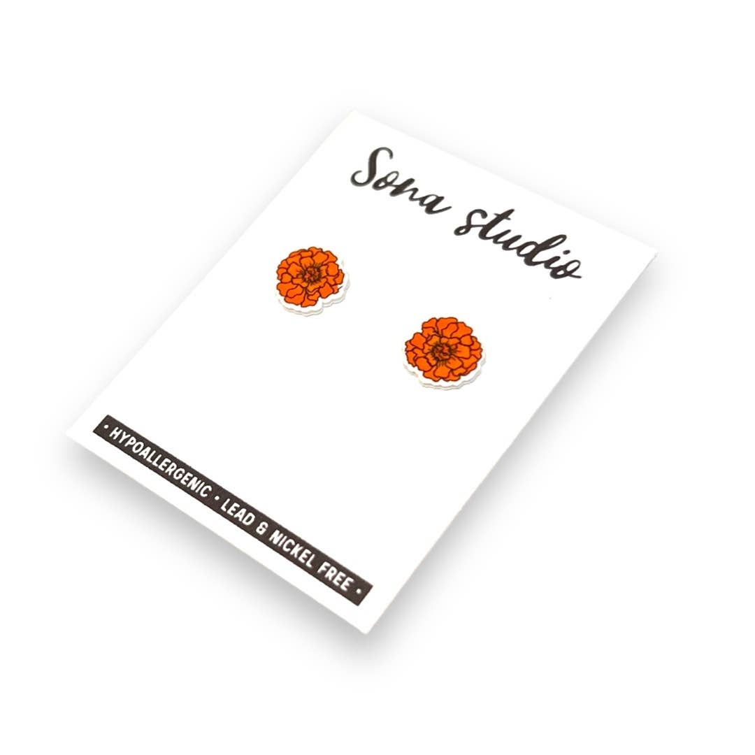 Sona Studio - Marigold Flower Earrings