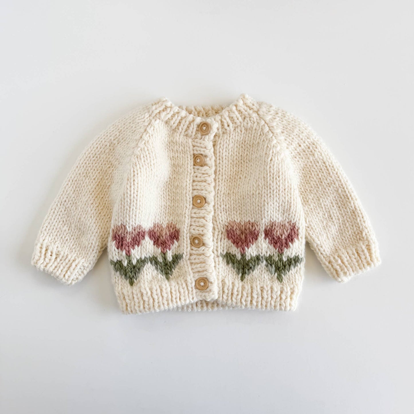 Figgy Friends - Tulip Flower Cardigan Baby Spring Sweater Apparel