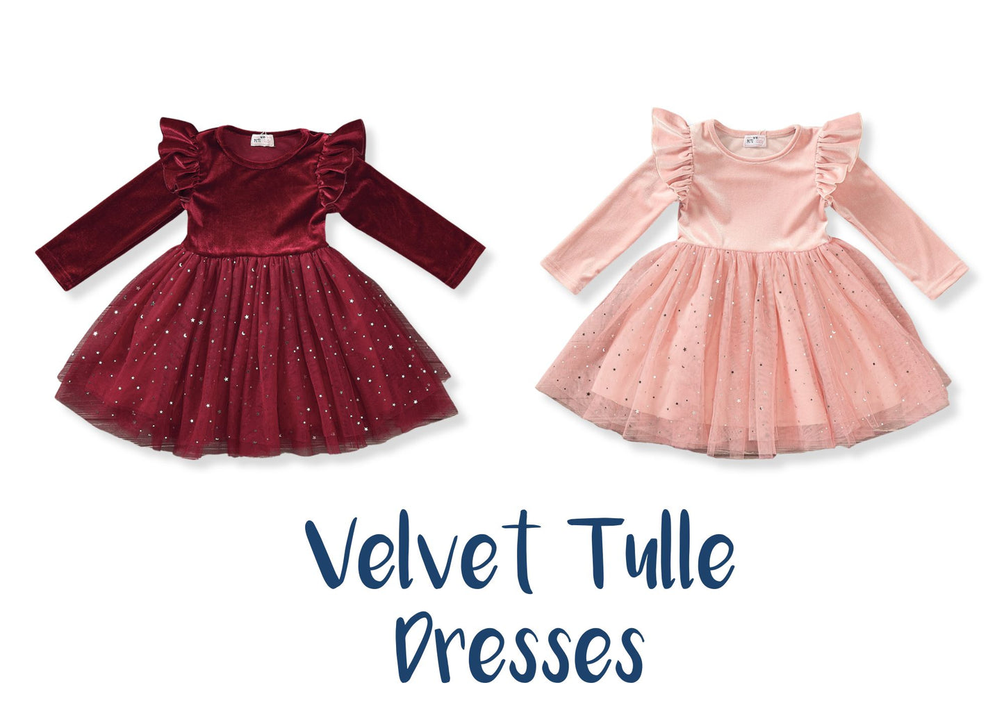 Velvet Tulle Dresses Pink Or Winter Red