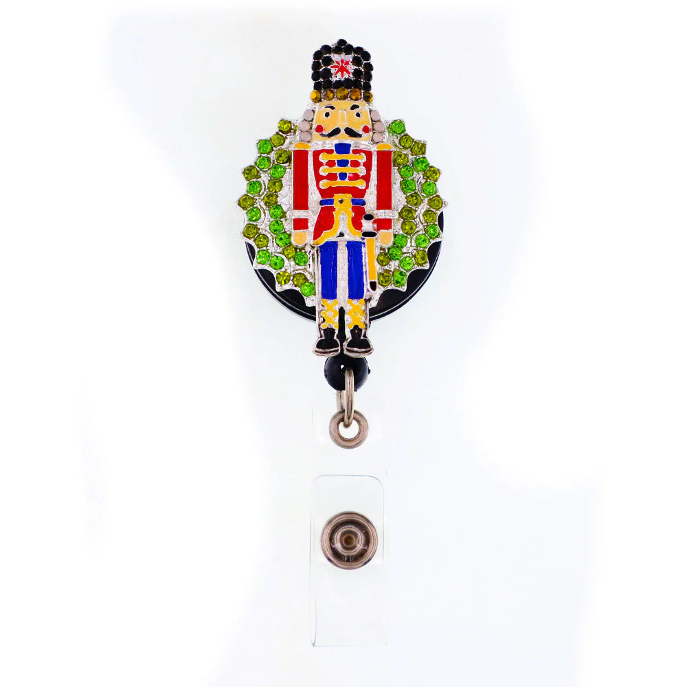Nutcracker Sparkle and Shine Rhinestone Badge Reel