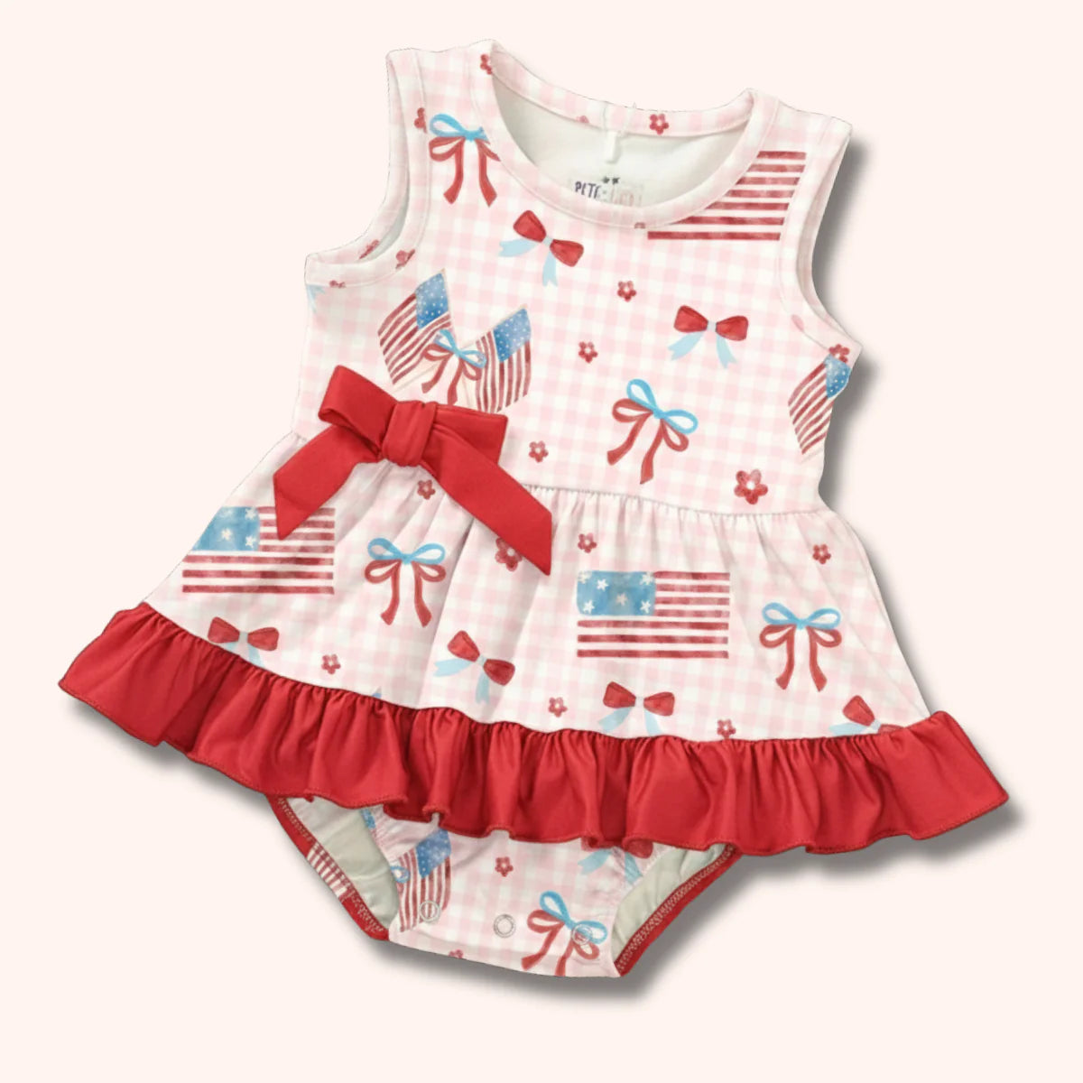 (ORDER FOR AMANDA D.) ALL AMERICAN DARLING - ROMPER 3-6m