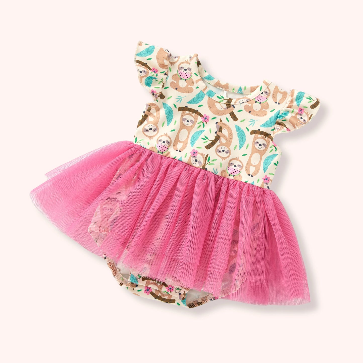 SUMMER SLOTHS - ROMPER 3-6m
