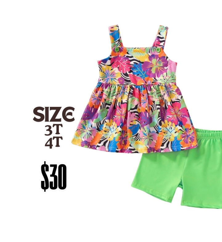 TROPICAL HIBISCUS - SHORT SET