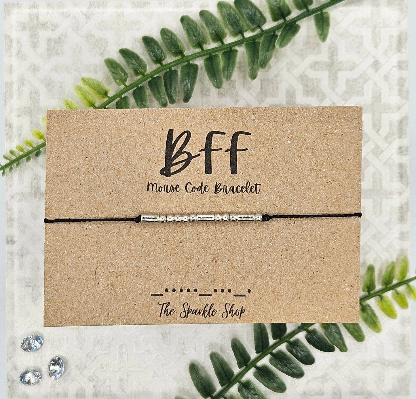 The Sparkle Shop - Handmade Morse Code Bracelet - BFF