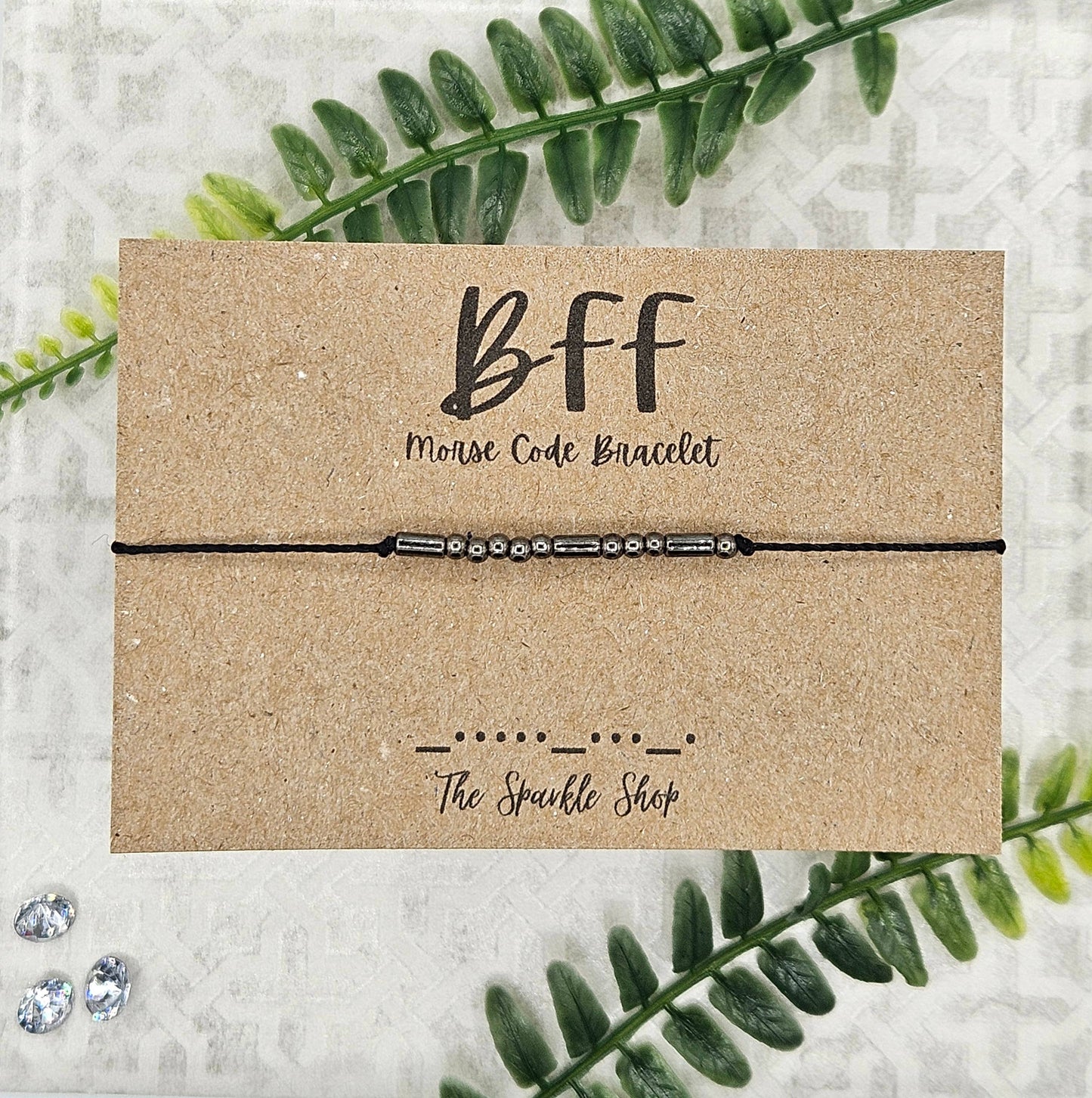 The Sparkle Shop - Handmade Morse Code Bracelet - BFF