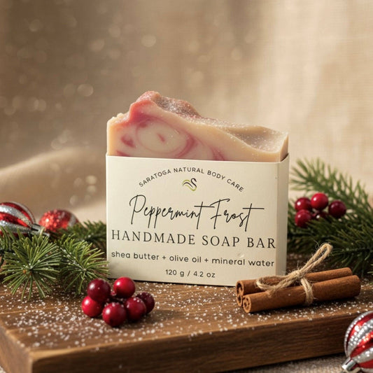 Peppermint Frost Handmade Soap Bar VEGAN Winter