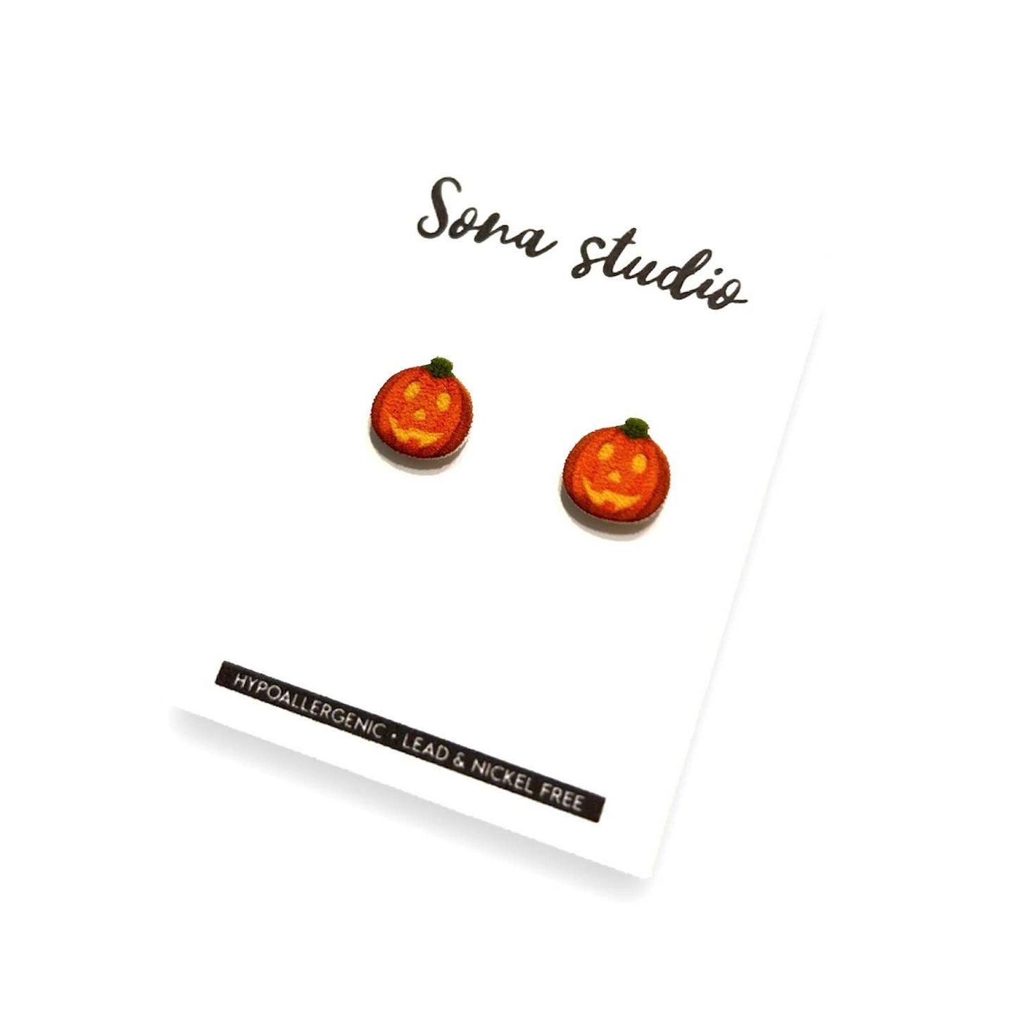 Sona Studio - Cute Jack-O-Lantern Earrings