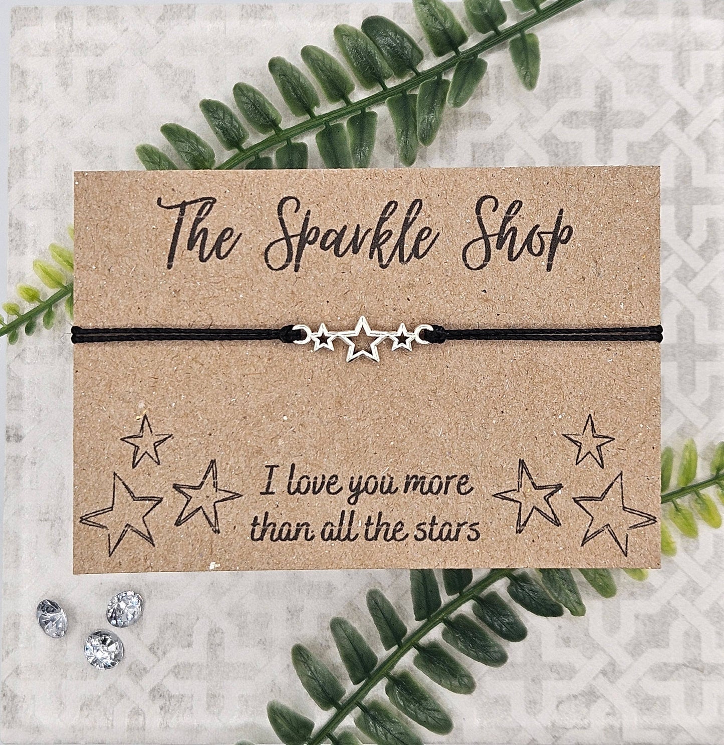 The Sparkle Shop - "I Love You More Than All The Stars" Star Charm Bracelet