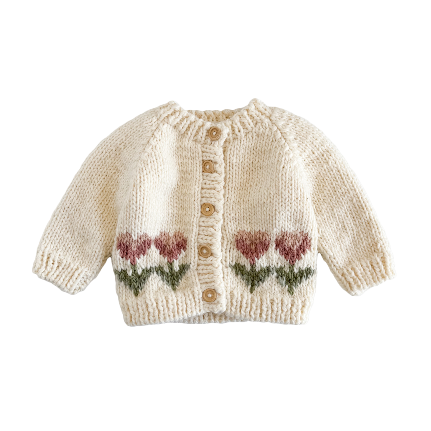 Figgy Friends - Tulip Flower Cardigan Baby Spring Sweater Apparel