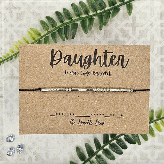 The Sparkle Shop - Handmade Morse Code Bracelet - Daughter