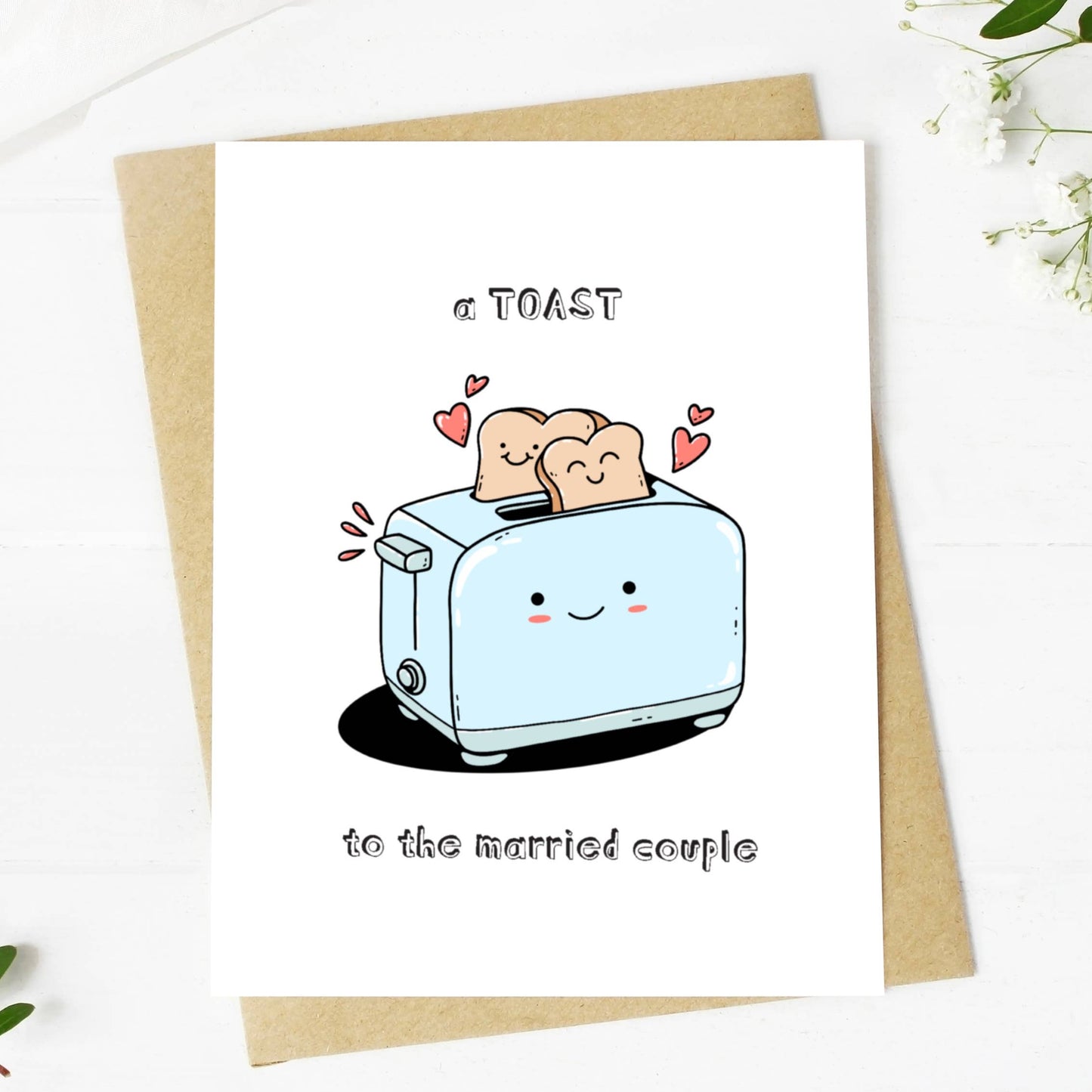 Big Moods - "Toast To The Married Couple" Wedding Card