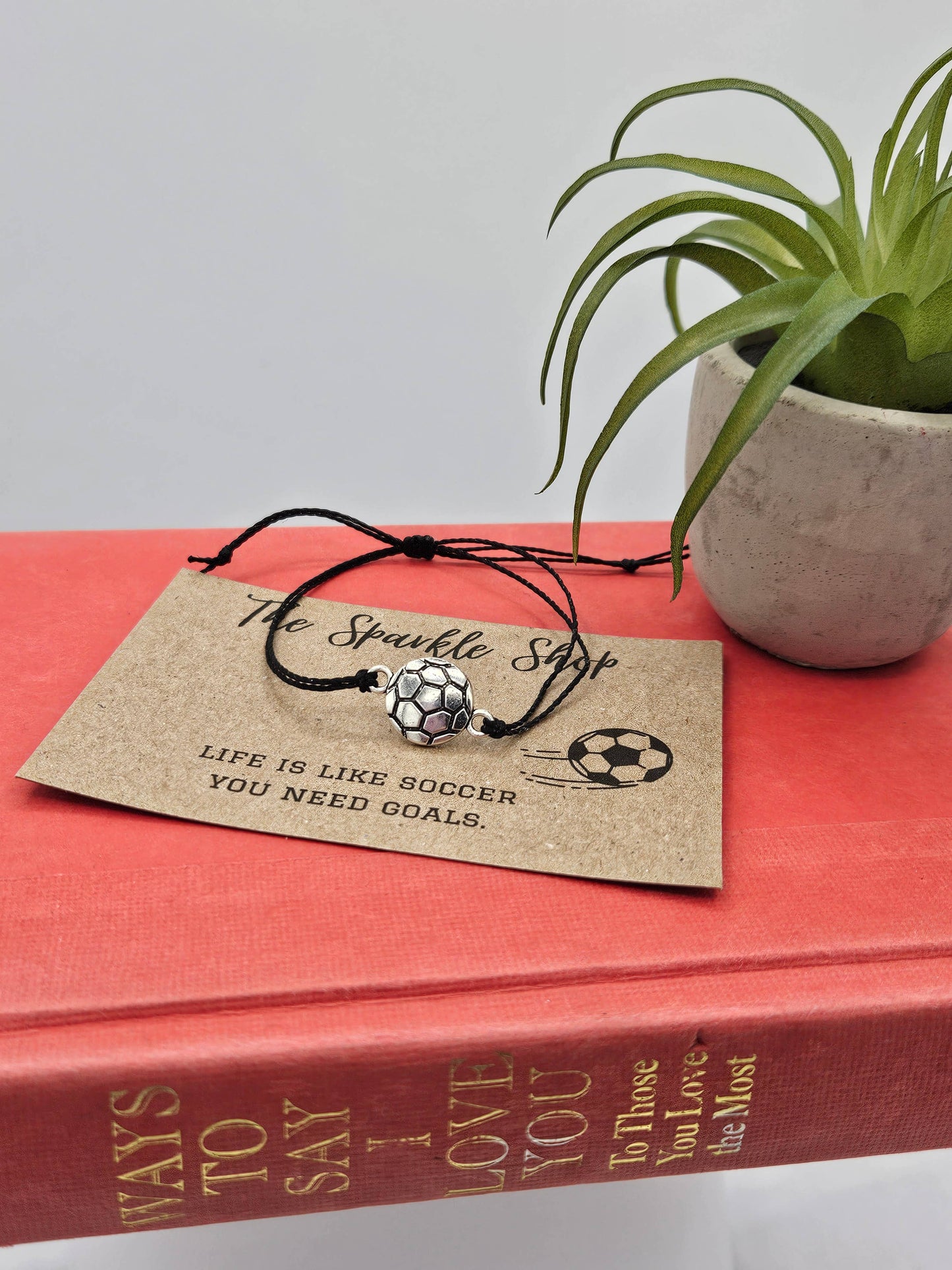The Sparkle Shop - "You Need Goals" Soccer Charm Bracelet