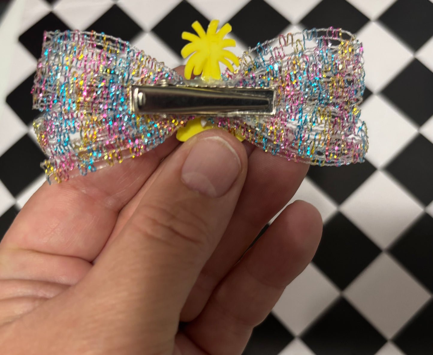 Dog Hair Bow- Happy Birthday Alligator Clip