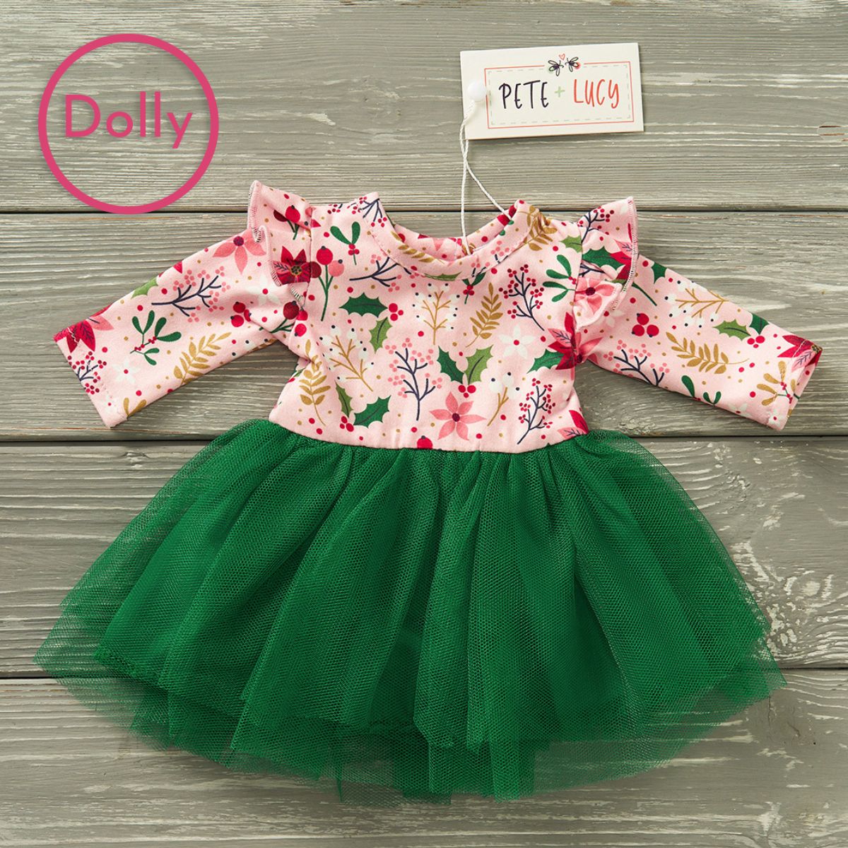 Poinsettias & Plaid - Dolly Dress