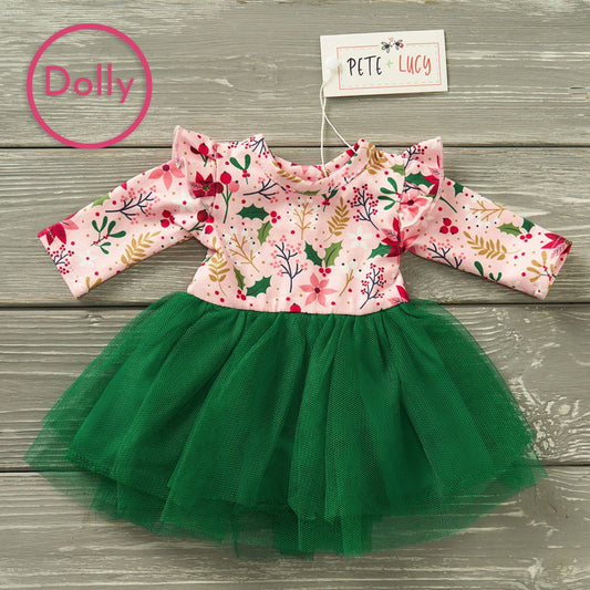 Poinsettias & Plaid - Dolly Dress