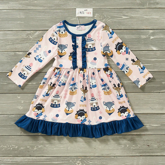 Cozy Forest Friends - Girl Dress