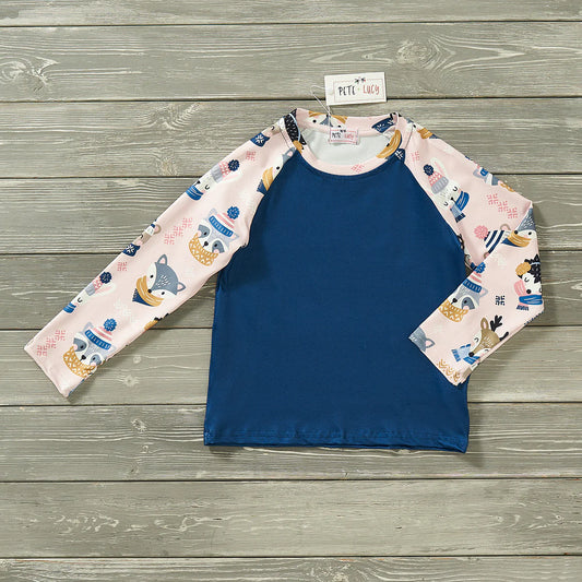 6-12m Cozy Forest Friends - Boy Top