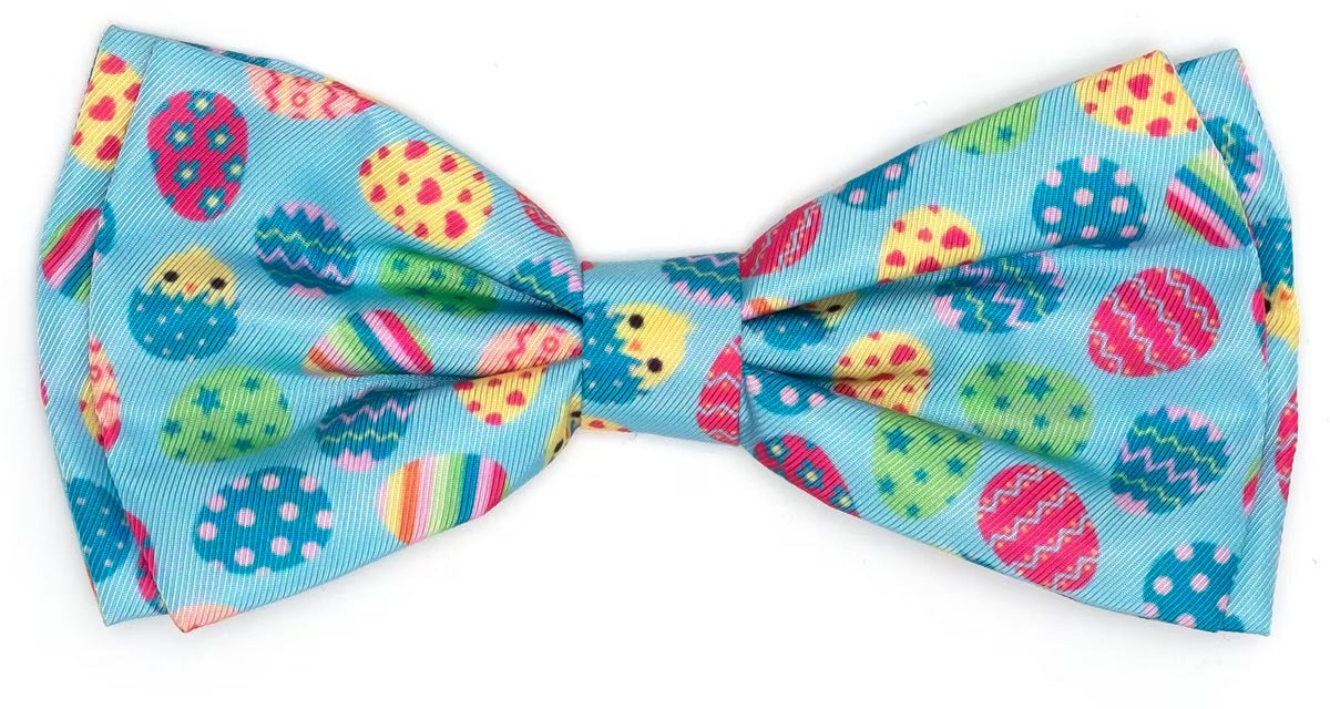 The Worthy Dog- Easter Eggs Dog Bow Tie