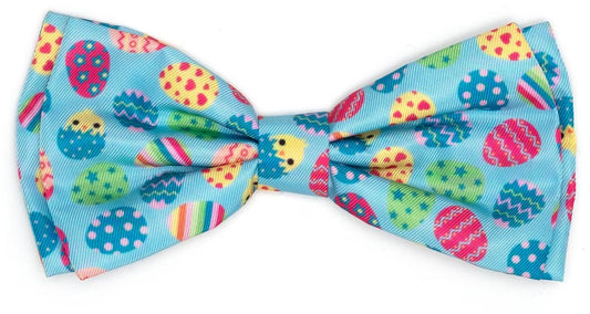 The Worthy Dog- Easter Eggs Dog Bow Tie