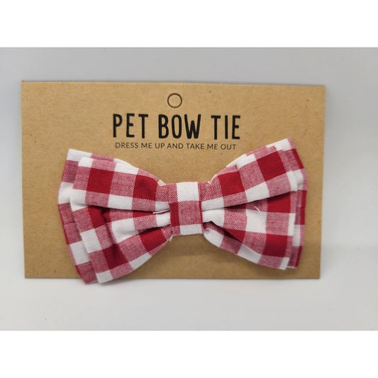 Santa Barbara Design Studio Pet Collection Bow Tie,-  Red Buffalo Check