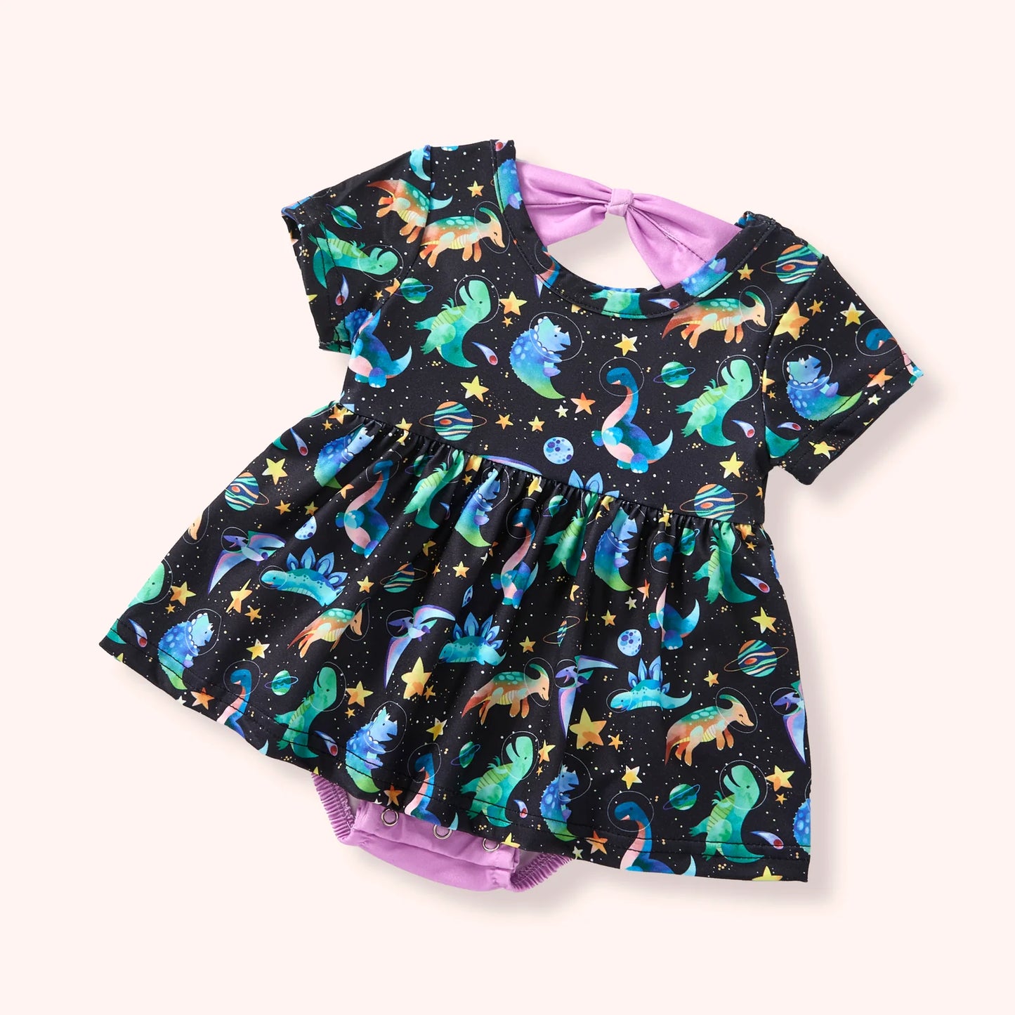 SPACE DINOS - GIRL ROMPER 6-9m