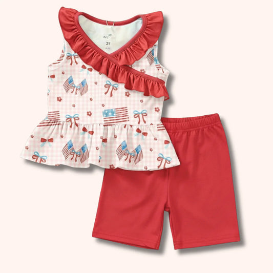 ✨SHIPS MID MAY-ALL AMERICAN DARLING - SHORTS SET