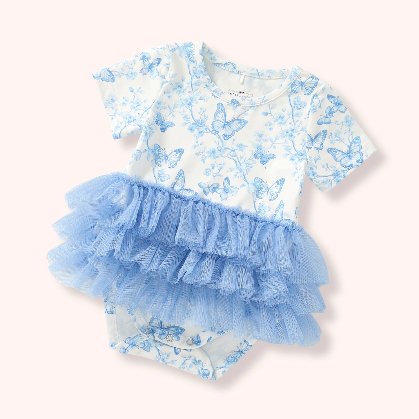 (ORDER FOR AMANDA D.) VINTAGE FRENCH FAIRYTALE - BLUE - ROMPER 3-6m