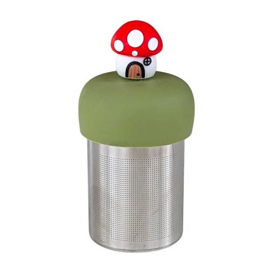 Floating Red Mushroom Cottage Tea infuser