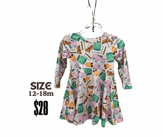 Simply S’mores Girl Dress 12-18m 6/6X