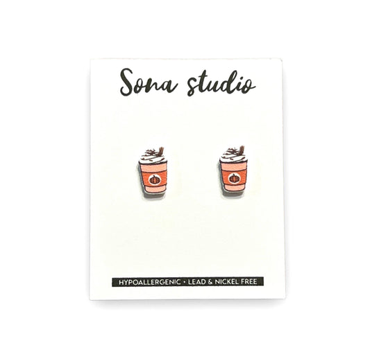 Sona Studio - Pumpkin Spice Latte Earrings