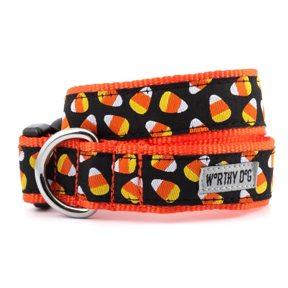 The Worthy Dog - Candy Corn Collar MEDIUM