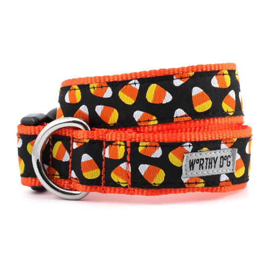 The Worthy Dog - Candy Corn Collar MEDIUM