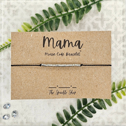 The Sparkle Shop - Handmade Morse Code Bracelet - Mama