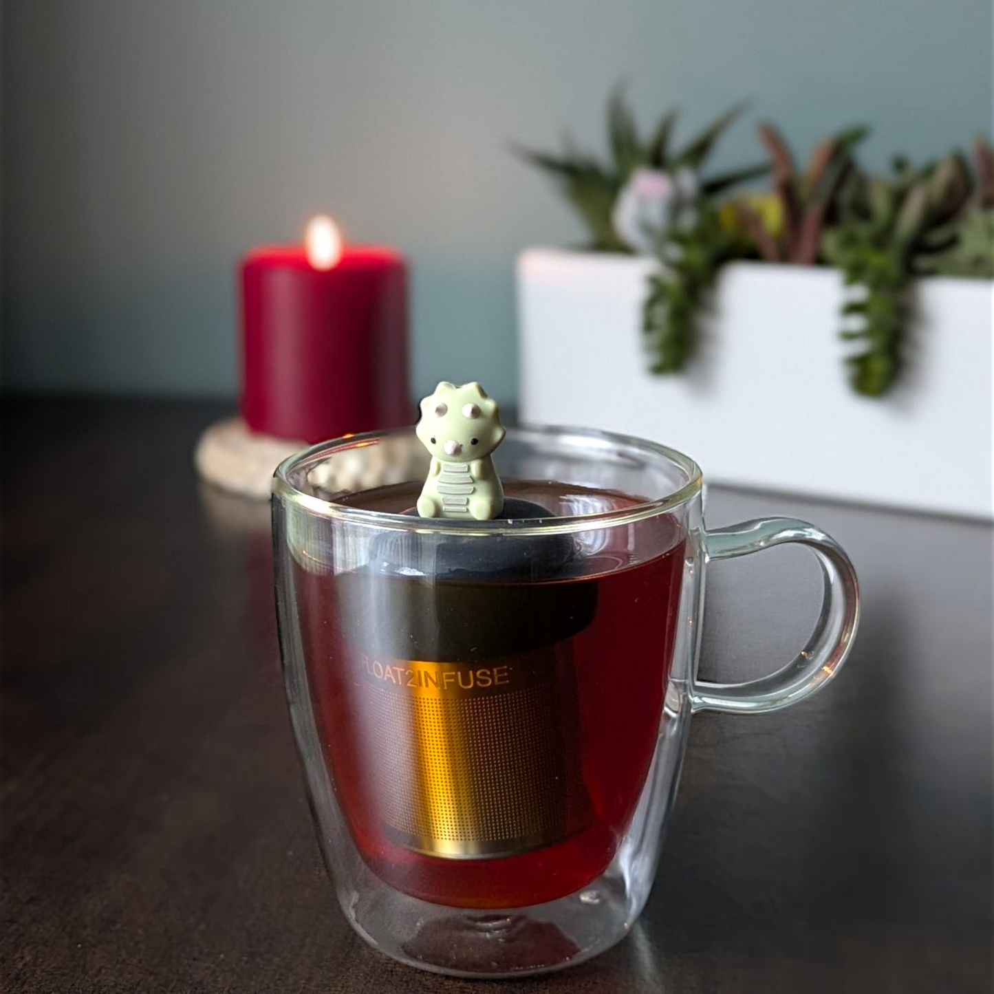 Floating Triceratops Dinosaur Tea infuser